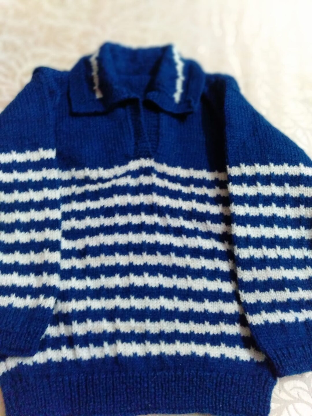Babyhug Knitted  Full Length Printed Fleece Bottom  - Blue