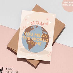 Cartão de Dia das Mães para impressão, Cartão para Mãe, Presente de Dia das Mães, Cartão Digital para Mãe, Cartão de Aniversário para Mãe, Cartão de Agradecimento para Mãe, cartão para ela