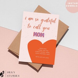 Biglietto stampabile per la festa della mamma, biglietto per la mamma, regalo per la festa della mamma, biglietto mamma digitale, biglietto per la mamma, biglietto di compleanno per la mamma, biglietto di ringraziamento mamma