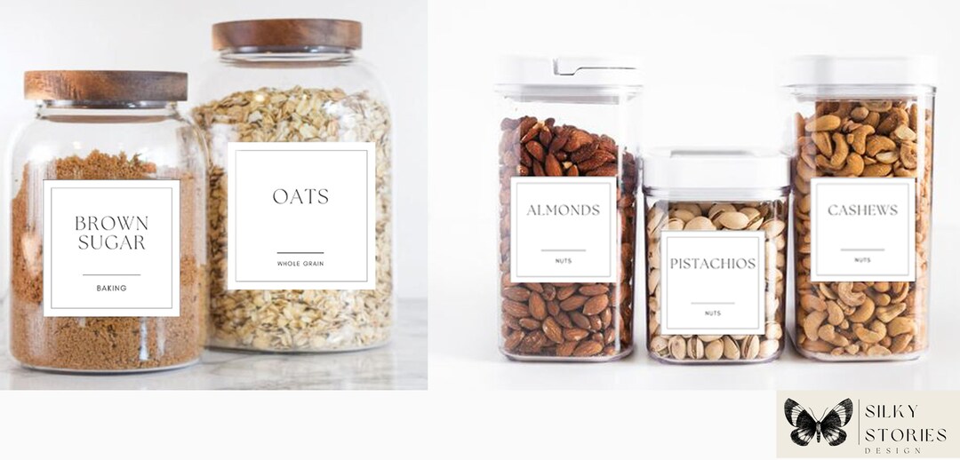 Printable Minimalist Pantry Label Set Customizable Household Labels