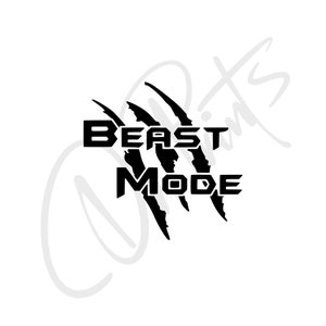 Beast Mode Decal Beast Mode Car Sticker Beast Car Sticker Scratch Car Sticker Beast Scratch Claws Sticker Beast car