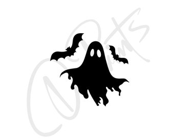 ゴーストビニールカーステッカー - ハロウィンウィンドウステッカー