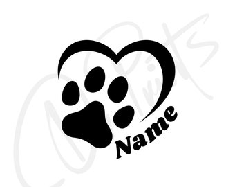 Pfote im Auto Aufkleber Haustier im Auto Aufkleber Liebe mein Haustier Aufkleber Liebe mein Hundeaufkleber Liebe meine Katze Aufkleber Personalisierter Autoaufkleber Benutzerdefinierter Aufkleber