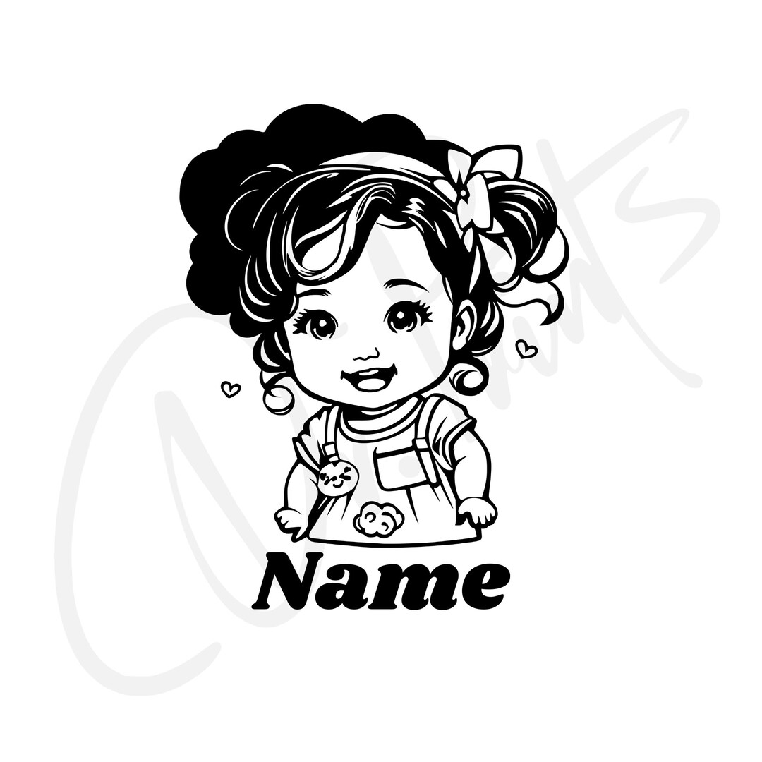 Little Girl in Car Sticker Baby Girl Car Sticker Custom Baby Etsy