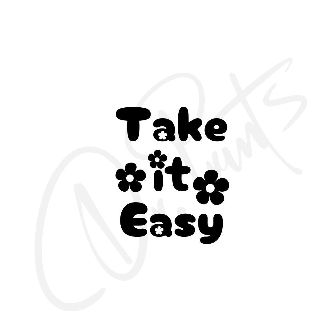 Take It Easy Decal Take It Easy Sticker Take It Easy Car Decal Take It ...