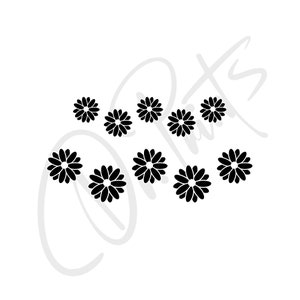 Daisy Flowers Set Daisy Car Decal Daisy Car Sticker Daisies Car Stickers Daisies Decals Daisy Sticker Daisy Decal Daisy Set of 10