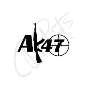 Ak-47 sticker Ak47 sticker Ak47 auto sticker Ak-47 auto sticker cadeau voor hem gamer sticker gamer sticker aanvalsgeweer sticker