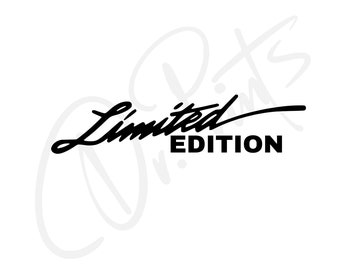 Limited Edition Car Sticker Limited Edition Sticker Limited Edition Decal Limited Edition Car Decal