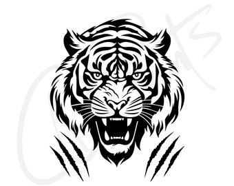 Tiger car decal Tiger Car Sticker Tiger Scratch Decal Scratch Sticker Bumper Sticker Wild Car Sticker