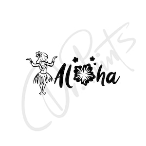Hula Girl Sticker Aloha Sticker Hawaii Sticker Hula Dance Sticker Hula Dancer Floral Hawaii Sticker Love Hula Sticker Hula Car Sticker