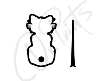 Kattdekal Katt vindrutetorkare dekal Kattklistermärke Bilvinyldekal Kattbilklistermärke Kattryggdekal