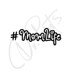 Naklejka Mom Life Naklejka Mom Life na samochód Hashtag MomLife Naklejka Mom Life