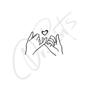 Pinky Promise Sticker Pinky Promise Hands Pinky Promise Holding Fingera Best Friends Sticker Best Friends Car Decal Pinky Promise Car Decal