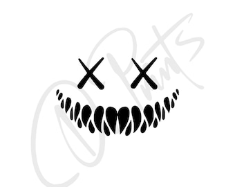 Demon Smile Decal Demon Smile Sticker Scary Smile Decal Scary Smile Sticker