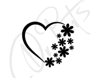 Sticker fleur Sticker fleurs coeur Sticker coeur voiture Sticker fleur voiture Sticker voiture mignonne, fenêtre fleur Sticker