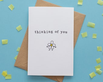 Thinking of You Card | Condolences Card | Cute Flower Greeting Card | Hand-illustrated Card | Irish Card