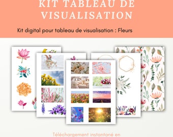 Kit tableau de visualisation en français | Téléchargement instantané PDF | Affirmations positives à imprimer | Fichier numérique PDF