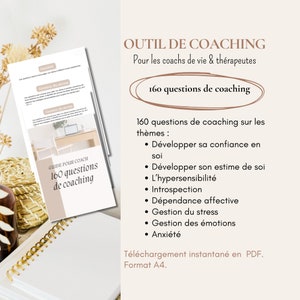 160 questions de coaching en français | Guide pour coach | Boîte à outil de coaching en français | PDF instantané | Outil de coaching