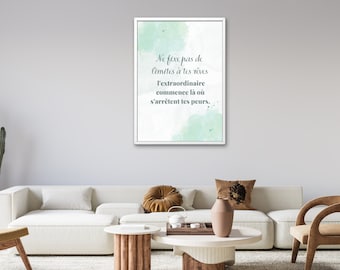 Affiche citation en français à imprimer, affiche citation inspirante en français en PDF, poster, impressions, infographie
