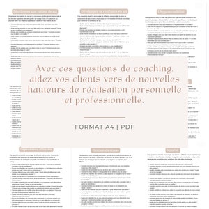 160 questions de coaching en français Guide pour coach Boîte à outil de coaching en français PDF instantané Outil de coaching image 2