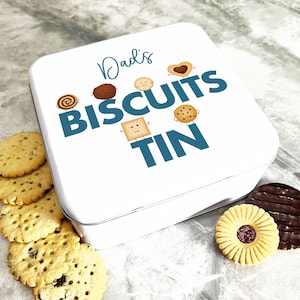 Square Funny Cookies Dad&#39;s Personalised Biscuit Tin