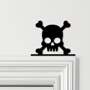Door Topper Skull Gothic Halloween Decor Various Colours Decorative Sign - Novelty Wall Decor, Door Frame Art, Decorative Door Art