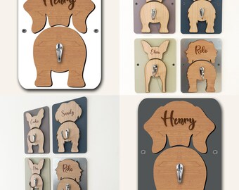 Dachshund Dog Lead Holder Leash Hanger Hook Any Colour Personalised Gift