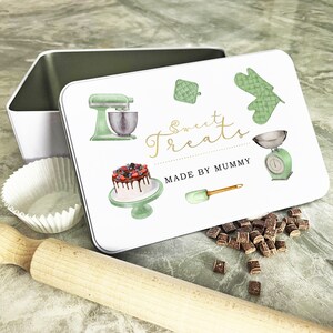 Dulces personalizados hechos por momia Biscuit Baking Treats Sweets Cake Tin