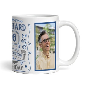 16th Birthday Gift Aged To Perfection Blue Photo Tea Coffee Personalised Mug
