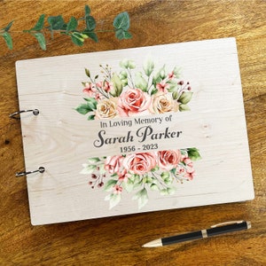 Aquarel Rozen Mooie Sympathie In Liefdevolle Herinnering Begrafenis Condoleance Gastenboek | Gepersonaliseerde begrafenis condoleanceboek | Sympathieboek