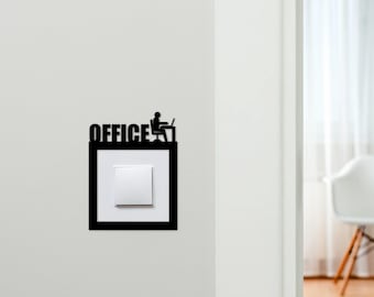 Light Switch Surround Office Decorative Switch Plate Cover Frame | Choice Of Colours | Decorative Frame