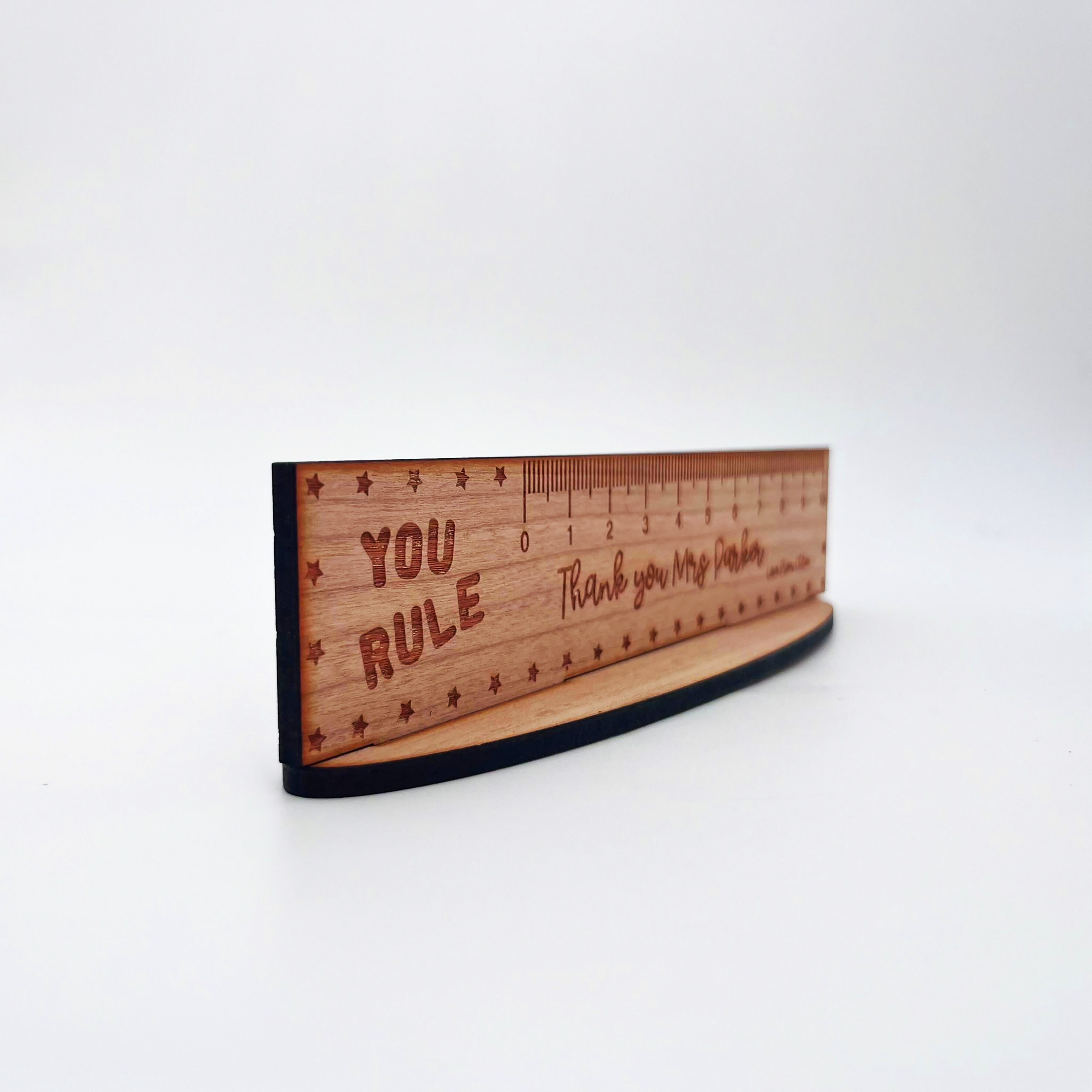 Engraved Ruller Engraved Wood Ruler Thank You Teacher School Leavers Keepsake ...