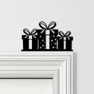 Adorno navideño para puerta, varios colores. Letrero decorativo para la parte superior de la puerta. Decoración de pared novedosa, arte para marcos de puertas y arte decorativo para puertas.