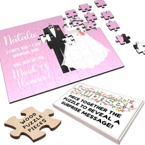 Will You Be My Maid Of Honour At Wedding Gift Personalised Wooden Jigsaw Puzzle | Personalized Gift, Custom Puzzle, Quality Wood, Fun Gift