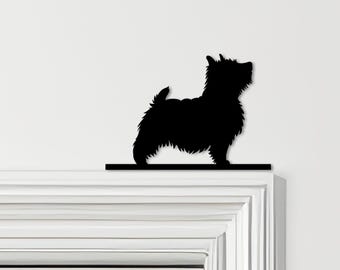 Decorazione per porta con cane Cairn Terrier, vari colori, decorazione per porta, decorazione murale, arte per cornici di porte