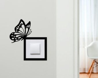 Light Switch Surround Butterfly Decorative Switch Plate Cover Frame | Choice Of Colours | Decorative Frame