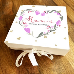 Mum Special Memories Personalised Square Keepsake Memory Hamper Gift Box