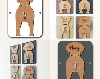 American Leopard Hound Dog Lead Holder Leash Hook Any Colour Personalised Gift