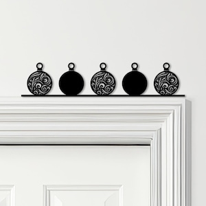 Adornos navideños para puerta, varios colores, para decorar la parte superior de la puerta - Decoración de pared novedosa, arte para marcos de puertas, arte decorativo para puertas