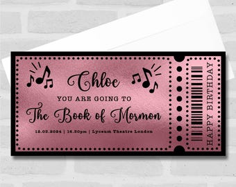 Elke concertshow of evenement gaat naar gepersonaliseerde verrassingskaart Cadeaubon: coupon, verrassingsonthulling, waardebon, ticket, kaart