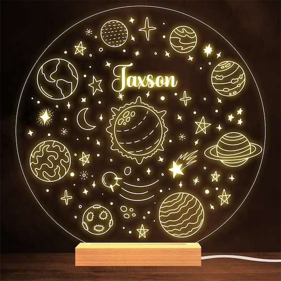 Univers Planètes & Espace Icônes Lampe Cadeau Personnalisée