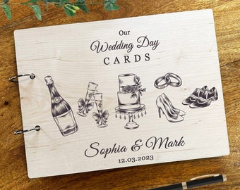Engraved Wedding Elements Wedding Memories Keepsakes Wedding Card Keeper Book Greeting Card Book Storage Book Greeting Card Organiser