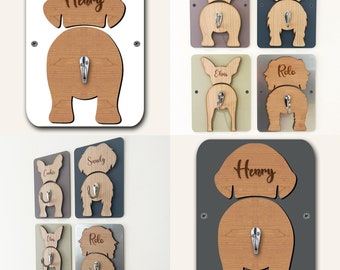 Otterhounds Dog Lead Holder Leash Hanger Hook Any Colour Personalised Gift
