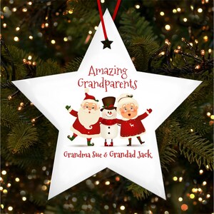 Amazing Grandparents Personalised Christmas Tree Ornament Decoration