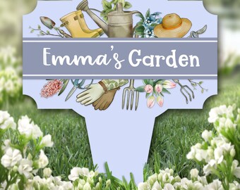 Banner per articoli da giardino, regalo personalizzato, targa da giardino, picchetto da terra