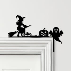 Door Topper Witch Broom Pumpkin Ghost Halloween Decor Various Colours Decor Sign - Novelty Wall Decor, Door Frame Art, Decorative Door Art