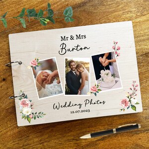 水彩花柄フォトアルバム フォトアルバム 結婚式の思い出 記念品ブック 結婚式の記念品ブック 思い出のスクラップブック フォトアルバム