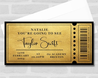 Elk concertshow-evenement You Are Going Gepersonaliseerd verrassingskaartje Cadeaubon: coupon, verrassingsonthulling, waardebon, ticket, kaart
