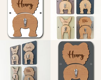 Pomeranian Dog Lead Holder Leash Hanger Hook Any Colour Personalised Gift