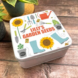 Attrezzi da giardinaggio quadrati Fiori Stivali di gomma personalizzati Semi di latta